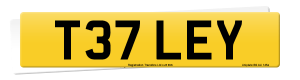 Registration number T37 LEY